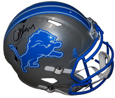 CHRIS SPIELMAN signed (DETROIT LIONS) Full Size replica football helmet BECKETT