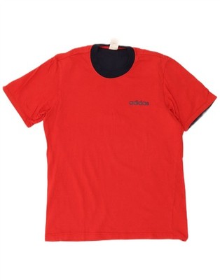 Adidas Mens Graphic T-Shirt Top Medium Red Cotton AI29