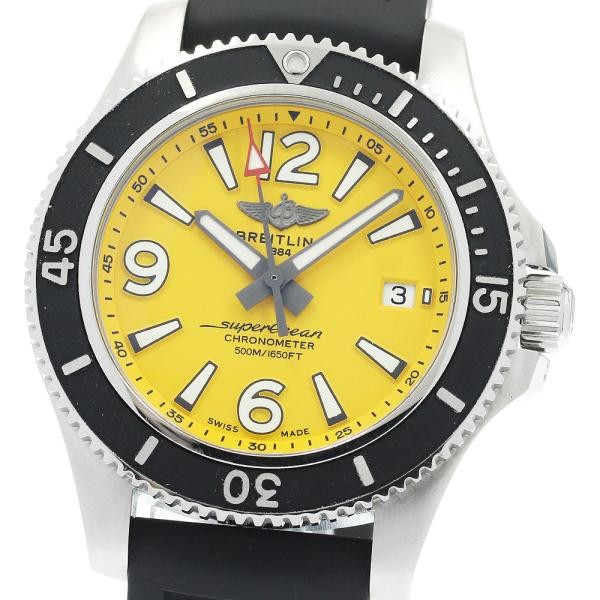 Breitling Superocean 42 A17366 42mm SS Yellow Dial Automatic Watch #C5502 image 7