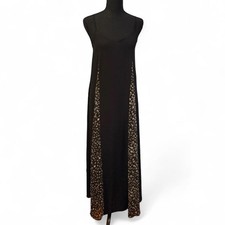 Express black maxi dress with floral pattern inserts Size XS
