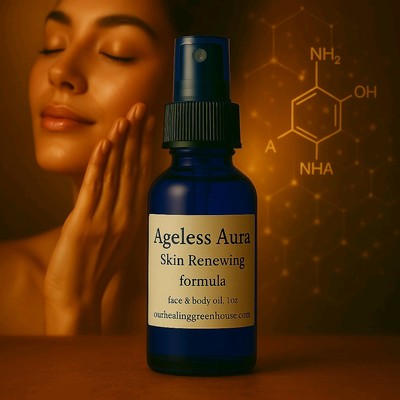 Anti Aging Oil, Skin Renewing Formula. 1 oz, rebuild Skin. By Ageles Aura 