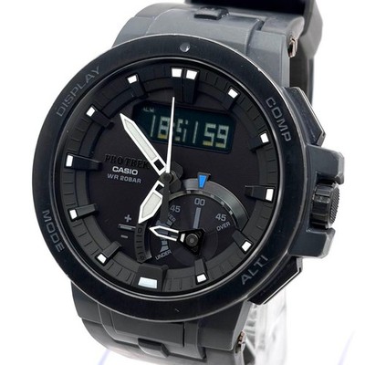Casio Pro Trek Solar Black Watch PRW-7000 High-End Outdoor Model