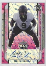 2021 Leaf Metal Draft Pink Marble 19/25 Carlos Basham Jr #BA-CBJ Auto 0u66
