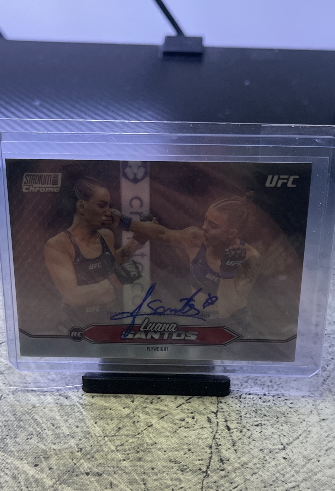 2025 Topps Stadium Club UFC - Chrome Autographs Luana Santos #CAS-LSS (AU, RC)