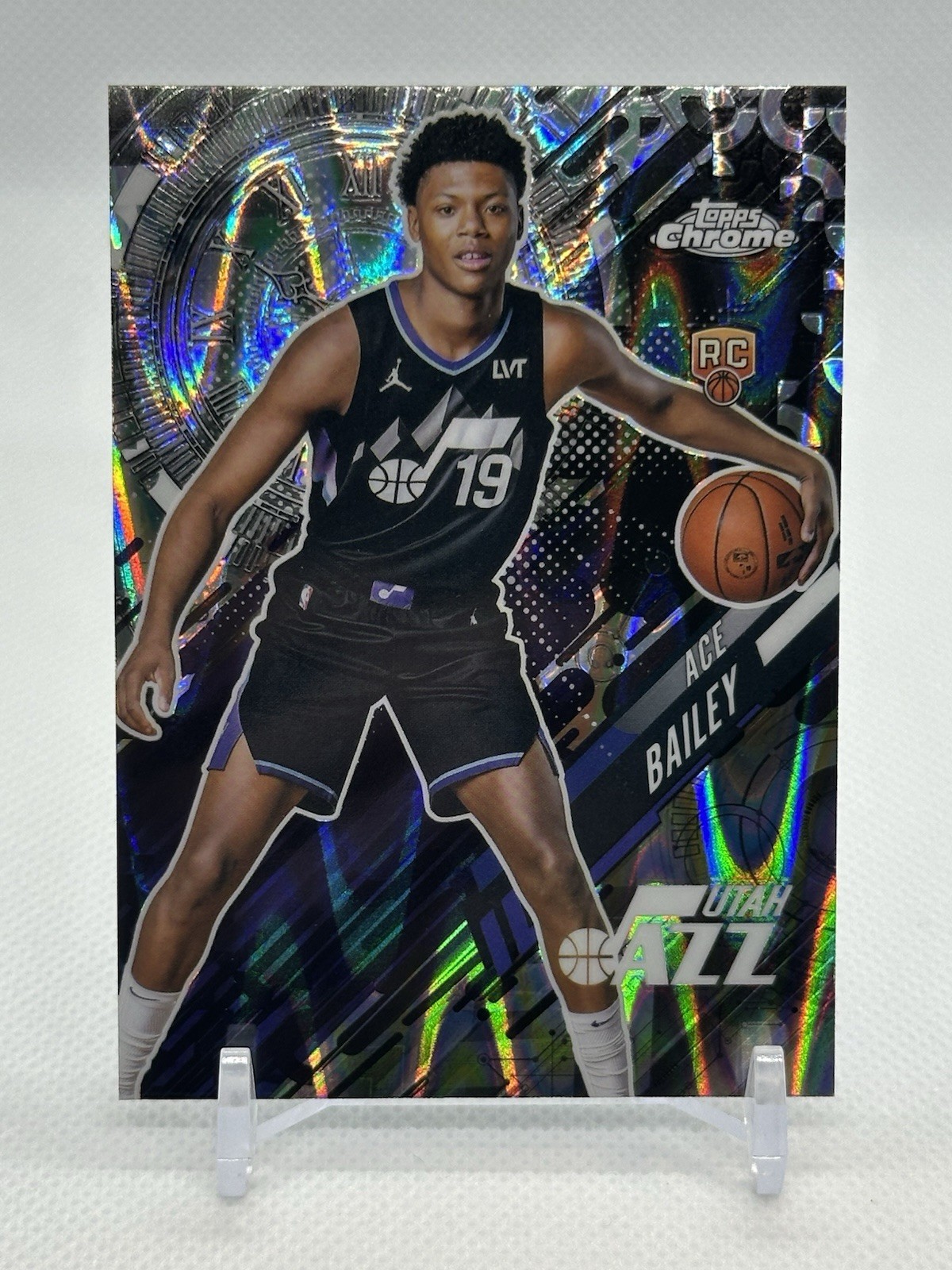 2025-26 Topps Chrome Ace Bailey Rookie Go Time Ray Wave Refractor #GT-20 Jazz