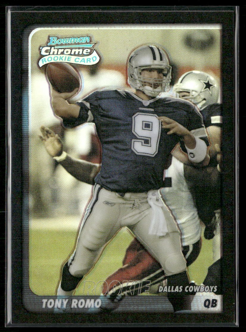 2003 Bowman Chrome Refractor Tony Romo RC /500 #144 Cowboys Rookie