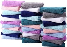 32 Pack Baby Washcloths - 10x10 Inch, Microfiber baby towel - Absorbent and