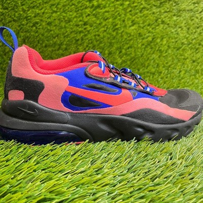 Nike Air Max 270 React PS Girls Size 2.5Y Black Pink Blue Running Shoes Sneakers