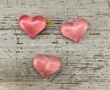 3er MagnetPin Kühlschrank-Magnet Herz in Pink 19 x 16mm