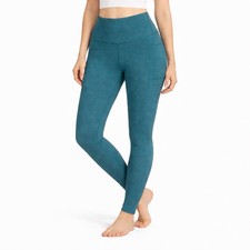 Teal High-Rise Compression Leggings, Women’s Size Medium, Stretch Workout Pants