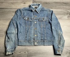 VINTAGE 60s LEE 101-J Rider Trucker Jacket Size 38 Made In USA Denim Sanforized