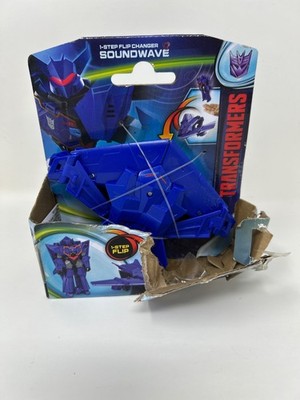 Transformers Toy EarthSpark 1-Step Flip Changer Soundwave Action Figure 10 cm,