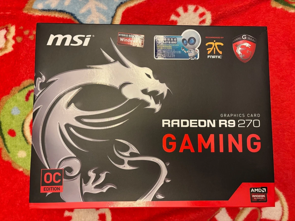 MSI AMD Radeon R9 270X 2 GB Memory Computer Graphics Cards for