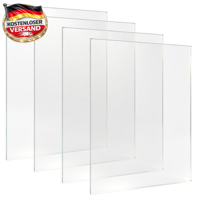4 Stück A4 Klare Acrylplatten, Acrylglas Platte, Transparente Kunststoffplatten,