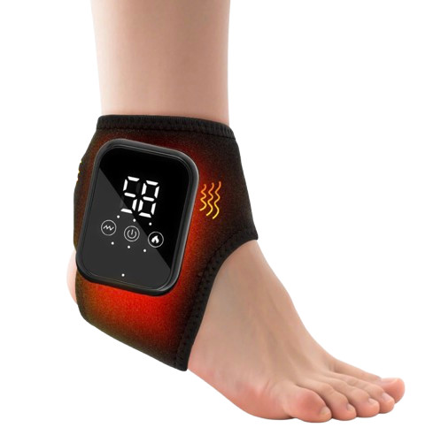 Orthèse cheville chauffante massante ergonomique premium en tissu respirant