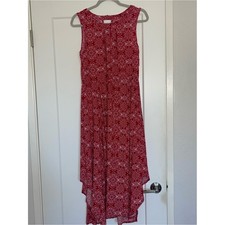 APRICOT Red Sleeveless Bandana Dress w/White paisley | Size Small| Indie Boho