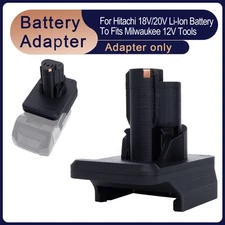 For Hitachi 18V 20V Lithium Battery To For Milwaukee 12V Tools Adapter Only
