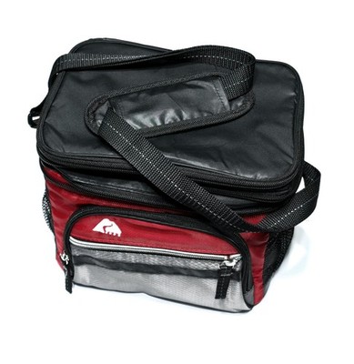 OZARK TRAIL 6 Can Cooler with Expandable Top, Inner Hard Shell, Red, 10 X 8 X 7''