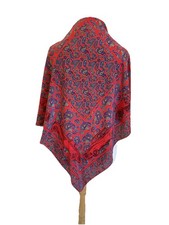 Mercedes Benz Vintage Square Scarf Red Paisley Classic Antique Car Print #A11