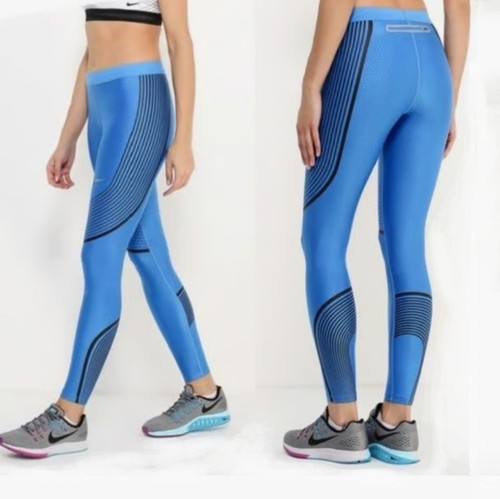 Nike Run Sz Small Blue Power Speed Tights $150 MSRP Gym Pants 719784-435 - Picture 3 of 12