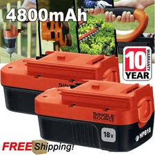 2-Pack 18V for Black and Decker HPB18 18 Volt 4.8Ah Battery HPB18-OPE 244760-00A