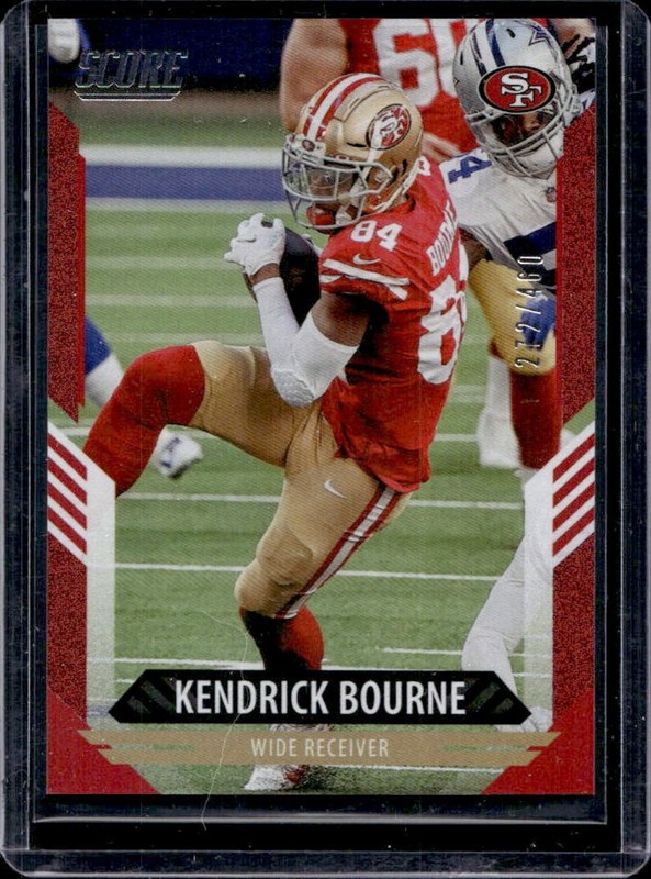 2021 Panini Score Kendrick Bourne Dots Red #/460 49ers
