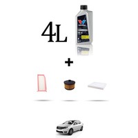 Hoffcar Wartungsset 3 Filter Und 4L ÖL FüR Dacia Logan II 0.9 TCE 66KW Ab 201