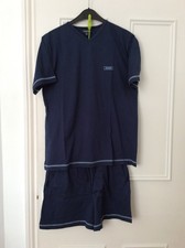 NAVY BLUE WOMEN LADIES 2 PIECE T-SHIRT BOTTOM NIGHTWEAR PYJAMAS DAYWEAR NO:37