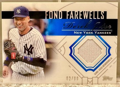 JERSEY # MATCH! 2014 Topps Fond Farewells Derek Jeter Relic 2/99! YANKEES!