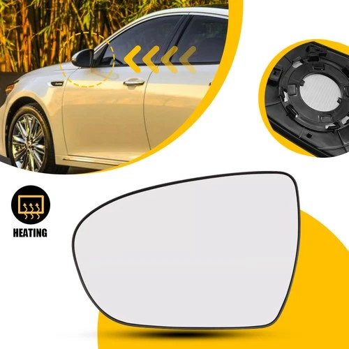 For 2011 - 2016 KIA OPTIMA Side Mirror Glass Heated Driver Left Side KI1324114