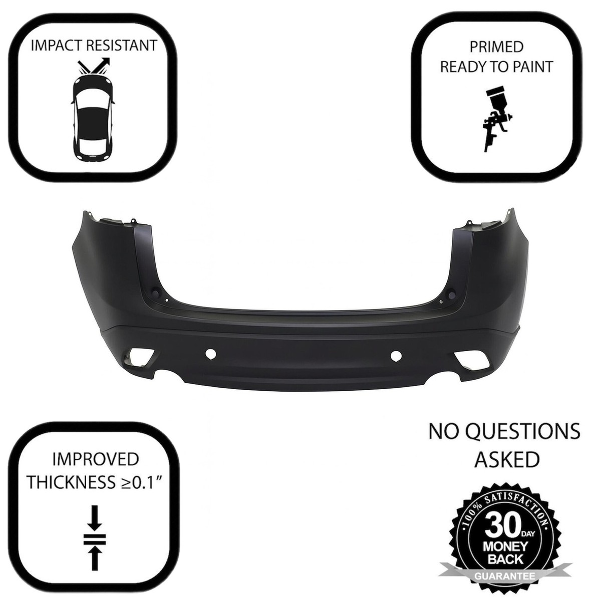 Rear Bumper Cover for Mazda CX-5 2013-2016 Primed KDY75022XDBB