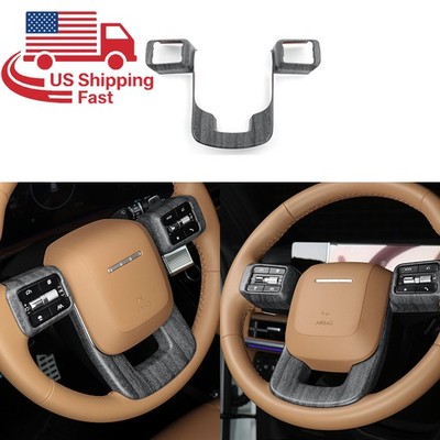 Wood Grain ABS Steering Wheel Frame Cover Trim For Hyundai Santa FE 2024-2026