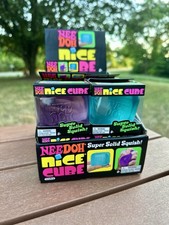 Lot Of 12 Full Case NeeDoh Nice Cube Display All 3 Colors ICE Nee Doh
