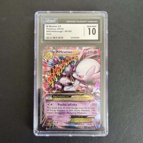 Pokémon M Mewtwo EX BREAKthrough 64/162 Ultra Rare Holo CGC 10