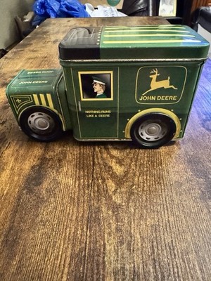 John Deere Vintage 2003 Green Tin Delivery Truck Two Compartments