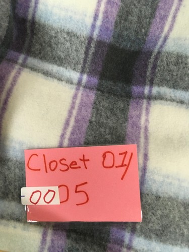 Terra n Sky Jacket Women Size 1X Purple Gray White Plaid Button Down Pockets - Picture 12 of 12