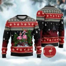 Flamingo Christmas Sweater, Flamingo Ugly Sweater, Holiday Sweater, Funny Xmas