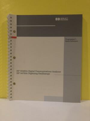 HP 83480A Analyzer 54750A Digitizing Oscilloscope Programmer's Quick Reference