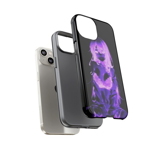 Anime Tough Case for iPhones, Galaxy and Pixel Glowing Neon Waifu Girl Manga - Picture 55 of 197