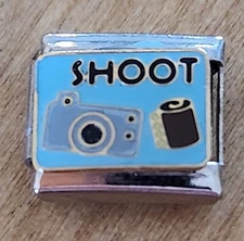 Shoot CAMERA Film Photography Photographer Italian Charm Bracelet Link 9mm 