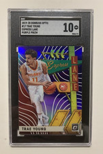 2019-20' Donruss Optic Trae Young Express Lane Purple Prizm #17  SGC 10 GEM Mint
