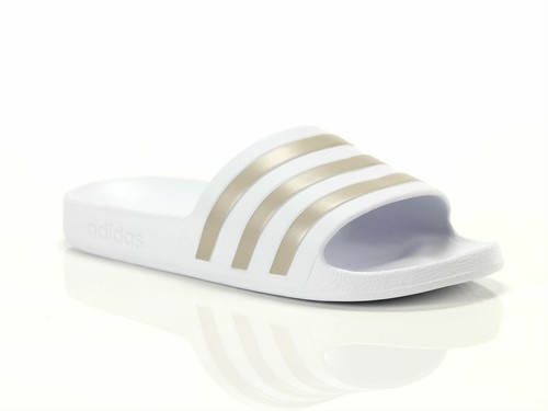 Ciabatte Adidas Adilette Aqua Moda Mare a Fascia Donna Bianco Oro White  Gold | eBay