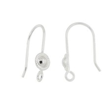 Sterling Silver French Hook Ear Wire Earrings Connector 21mm 51440