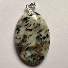 ASTROPHYLLITE RARE 42x27MM 71.5CT PENDANT WITH 925 STERLING SILVER ORNATE BAIL