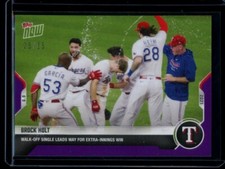 2021 Topps Now #330 Brock Holt Purple Parallel Card #d /25