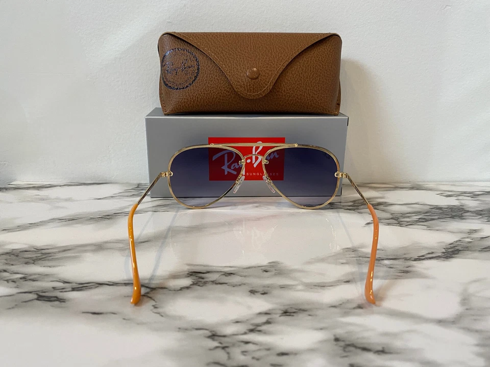 Gafas de sol Ray-Ban RB3584 Blaze Gold Aviator talla 61-13-140 3N ¡Nunca usadas! Foto 2 de 4
