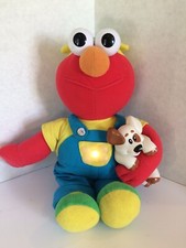 Vintage Tickle Me Elmo Tyco 1997 Sesame Street With Puppy Plays Music Working