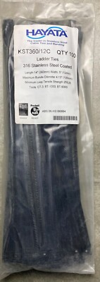 HAYATA KST360/12C 316SS LADDER TYPE Coated Cable Tie, 360mmX 12mm 100 Pc's Pkt