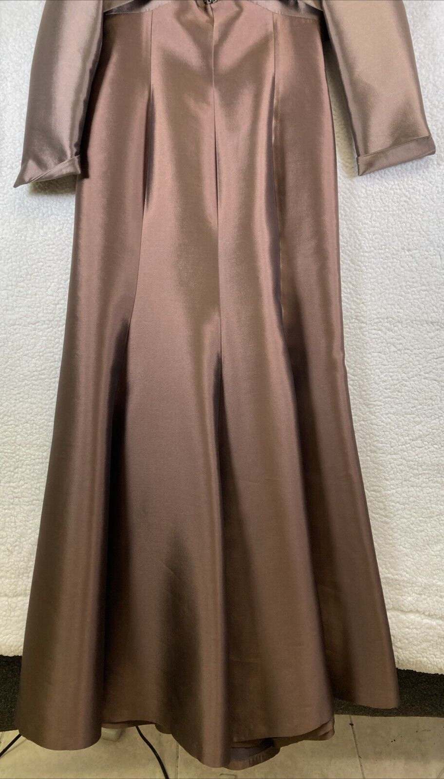 2pc Formal Evening Dress, Silk/Wool Blend Dress/Jacket, Mother of Bride Size 12