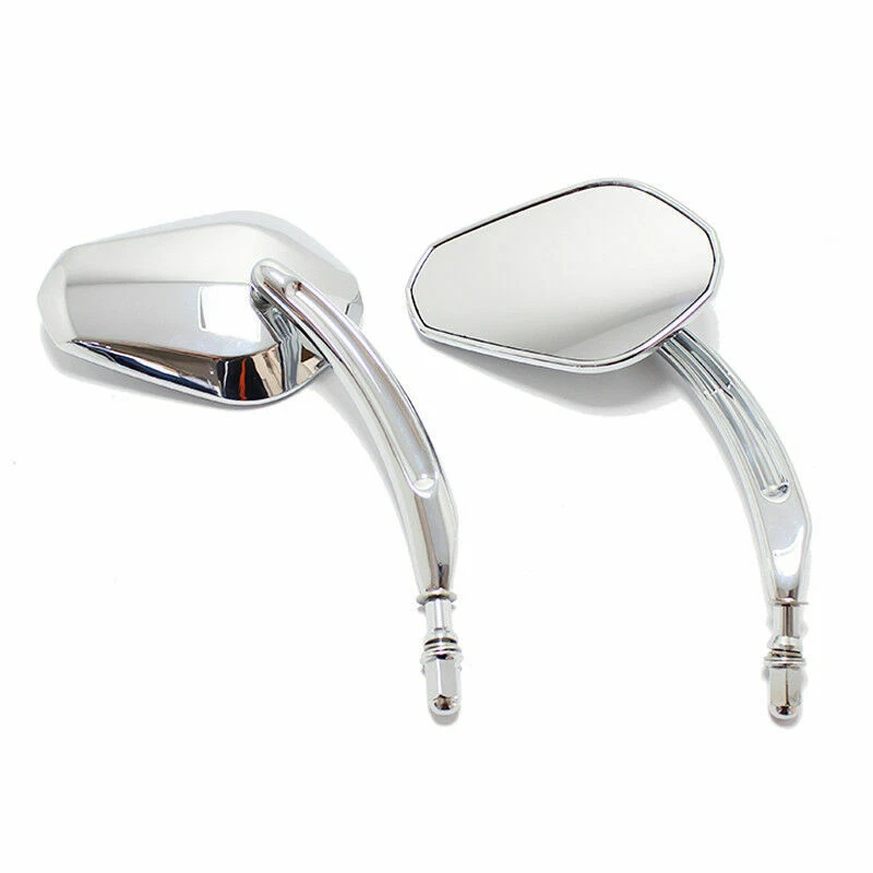 Par de espejos retrovisores cromados para motocicleta Harley Davidson Dyna Wide Glide FatBob AKMO Foto 3 de 4